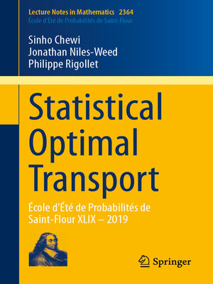 cover image of Statistical Optimal Transport